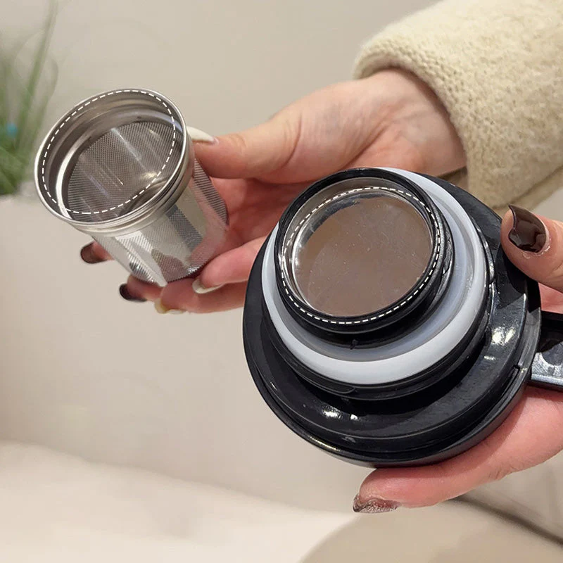 💘Valentijnsaanbieding: 50% Korting!🍵 1000ml Vacuümgeïsoleerde Theepot met Zeef – Warm/Koud Houdend & Elegant Bloemenpatroon! - Image 3