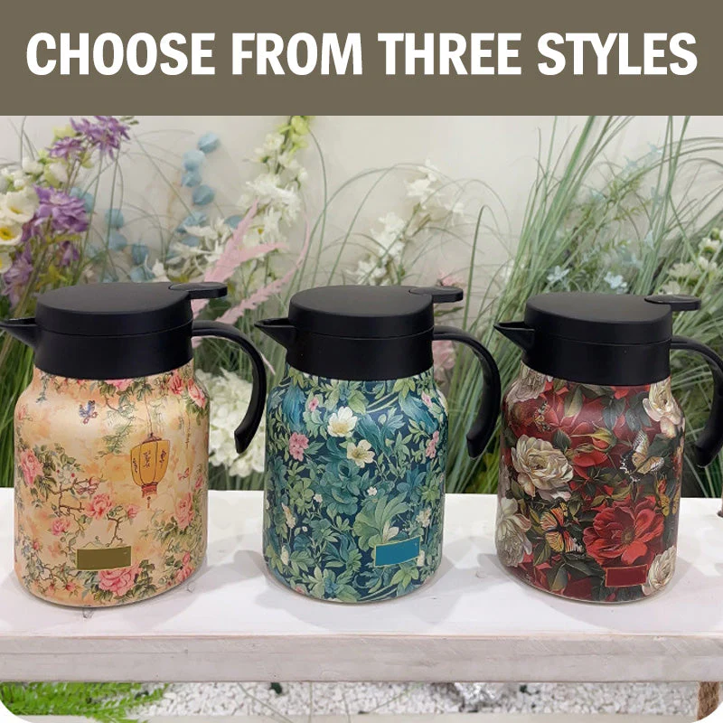 💘Valentijnsaanbieding: 50% Korting!🍵 1000ml Vacuümgeïsoleerde Theepot met Zeef – Warm/Koud Houdend & Elegant Bloemenpatroon! - Image 8