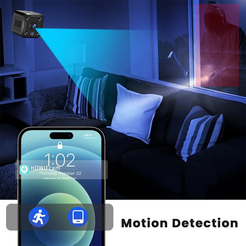 🎉Nieuwjaars Cadeau 50% KORTING!🚨1080P HD Mini Bewakingscamera (Magnetische Montage + Nachtzicht) – Bewegingsdetectie & Wireless: 24/7 Bewakingsveiligheid Zonder Boren! - Image 5