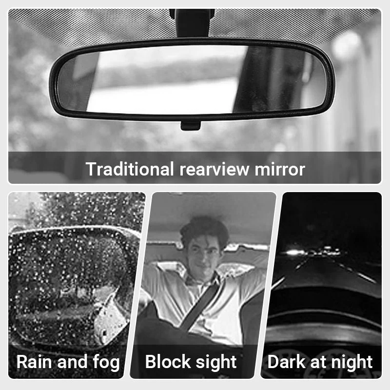 🎉Nieuwjaars Cadeau 50% KORTING!✨4K Spiegel Dashcam (Voor+Achter):Touchscreen + GPS & Spraakbesturing – 24/7 Veiligheid Op De Weg! - Image 2