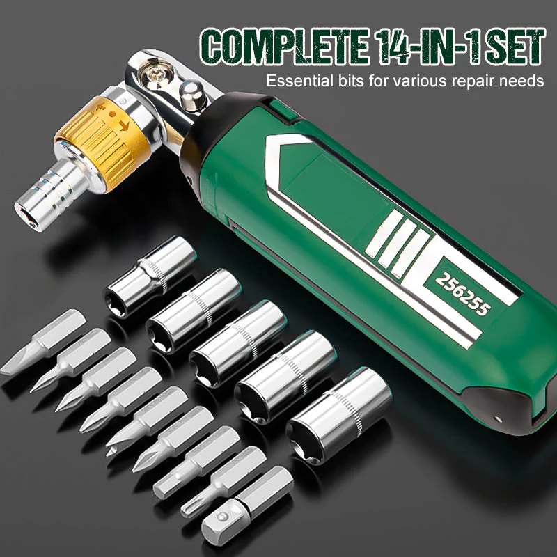 🔧 14-in-1 Verstelbare Ratelschroevendraaier - Alles-In-één Reparatie Tool! - Image 2