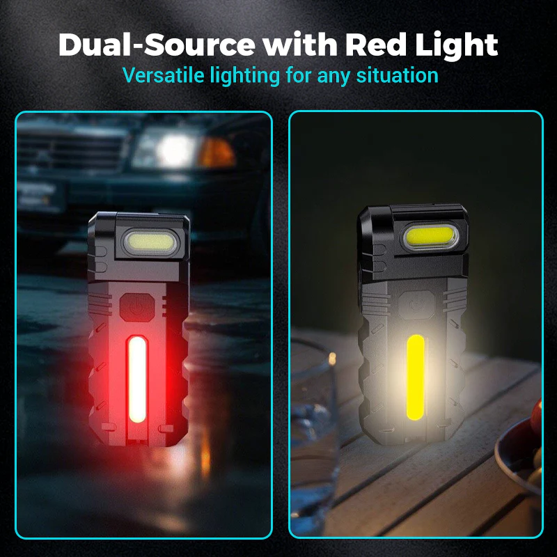 🌞Fris De Lente In Met 50% Korting!🔦180° Draaibare LED Werklamp | Dubbele Lichtbronnen & Magnetische Basis | Compact EDC Zaklamp - Image 10