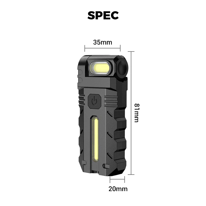 🌞Fris De Lente In Met 50% Korting!🔦180° Draaibare LED Werklamp | Dubbele Lichtbronnen & Magnetische Basis | Compact EDC Zaklamp - Image 13