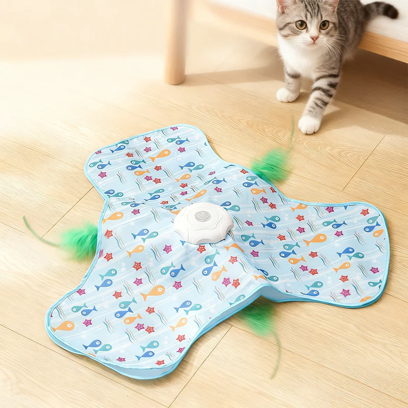 🎄Kerstdeal ALTIJD 50% KORTING!😼 2-in-1 Verstop-Verspeel Kattenspeeltje: Verstopte Veren + 3 Snelheden – Stop Verveling (en Kussen-Onderbrekingen) Onmiddellijk! 🎮 - Image 3