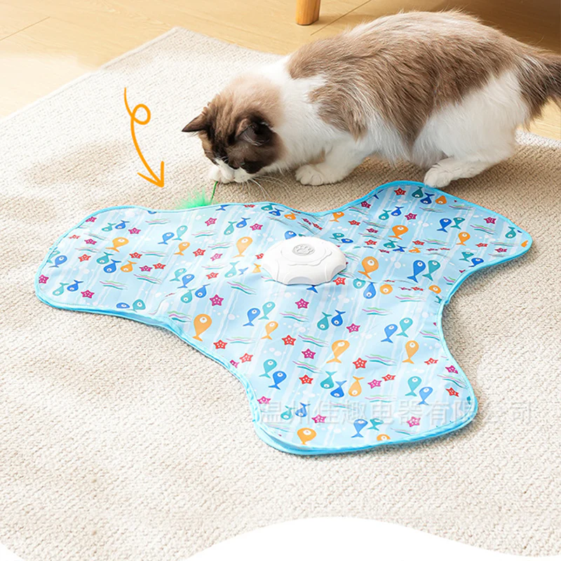 🎄Kerstdeal ALTIJD 50% KORTING!😼 2-in-1 Verstop-Verspeel Kattenspeeltje: Verstopte Veren + 3 Snelheden – Stop Verveling (en Kussen-Onderbrekingen) Onmiddellijk! 🎮 - Image 4