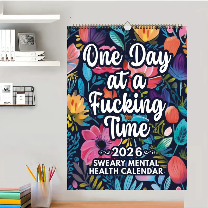 🖤Black Friday topper!✨ 2026 Scheldwoordenkalender voor Geestelijke Gezondheid – One Day At A Fucking Time, Humoristisch & Resoneerend (Perfect voor Vrouwen die met Angst, Depressie Struggle en van Humor Houden!) - Image 2