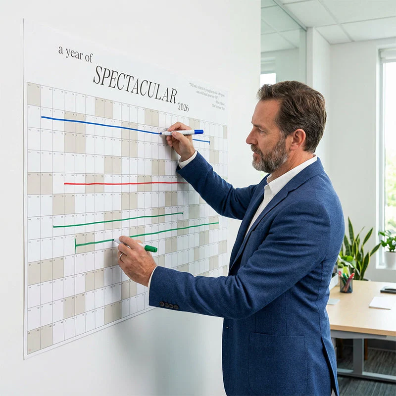 🎉Nieuwjaars Cadeau 50% KORTING!🗓️2026 Grote Wandkalender (Droog Uitwisbaar) – Heel Jaar Overzicht + Elegant Minimalistisch: Perfect Voor Planning! - Image 6
