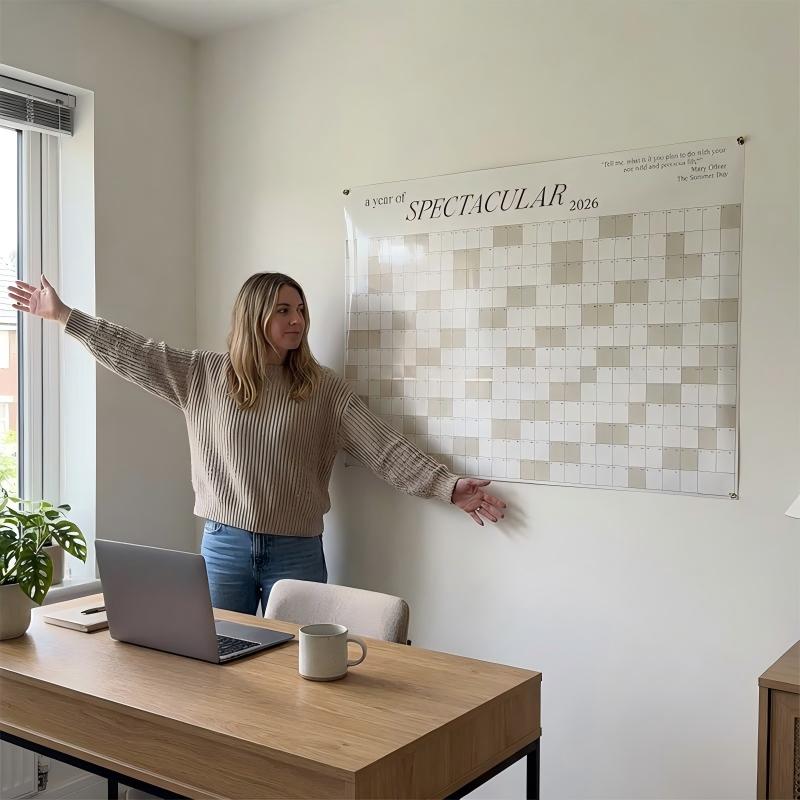 🎉Nieuwjaars Cadeau 50% KORTING!🗓️2026 Grote Wandkalender (Droog Uitwisbaar) – Heel Jaar Overzicht + Elegant Minimalistisch: Perfect Voor Planning! - Image 7