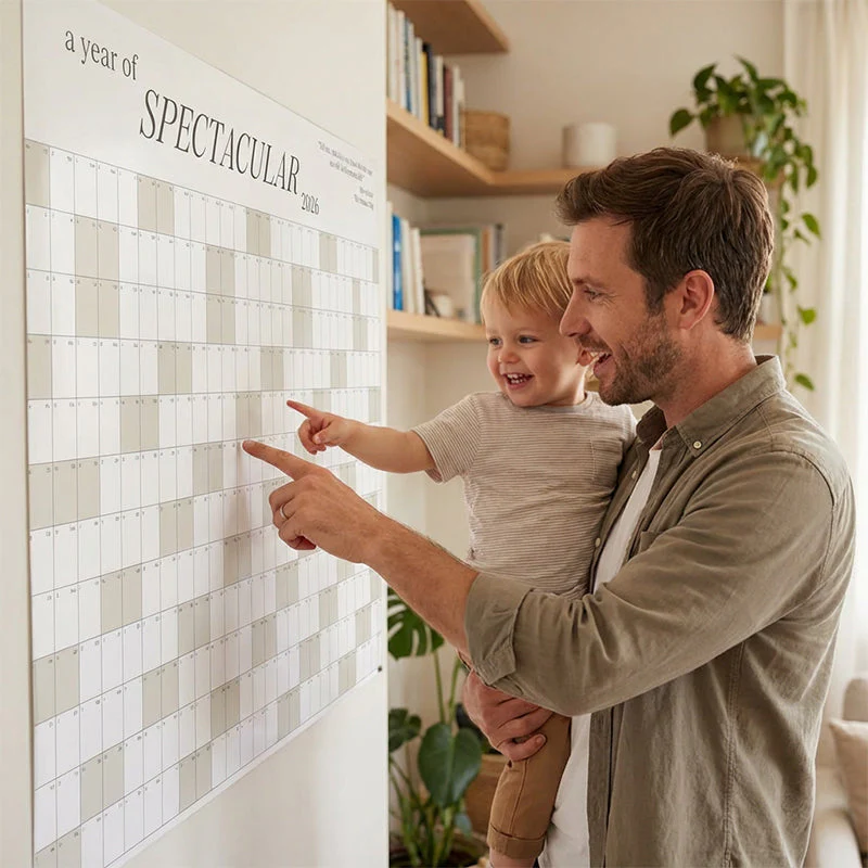 🎉Nieuwjaars Cadeau 50% KORTING!🗓️2026 Grote Wandkalender (Droog Uitwisbaar) – Heel Jaar Overzicht + Elegant Minimalistisch: Perfect Voor Planning! - Image 8