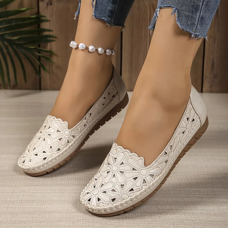 🎉Nieuwjaars Cadeau 50% KORTING!✨ Orthopedische Damesloafers Met Open Leerwerk – Comfort & Stijl Voor Pijnvrije Voeten! - Image 12