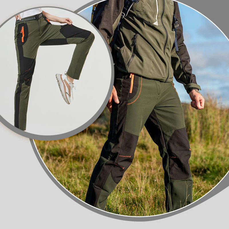 🥾 Winddichte Waterdichte Warme Wandelbroek – Elastische Taille, Driemensionale Snit & Multifunctionele Zakken