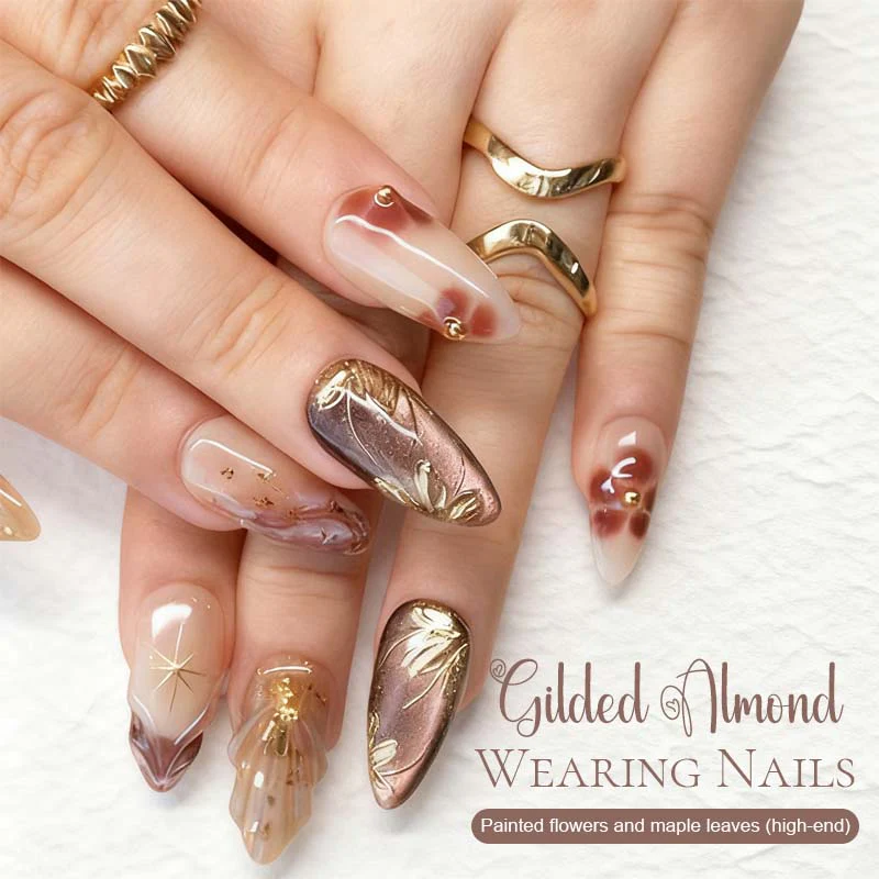 💅✨ 30 Stuks Handgemaakte Amandelvormige Kunstnagels – Elegant 3D-Ontwerp, Moeiteloos Aanbrengen & Duurzaam Herbruikbaar (Salon Manicure Thuis!)