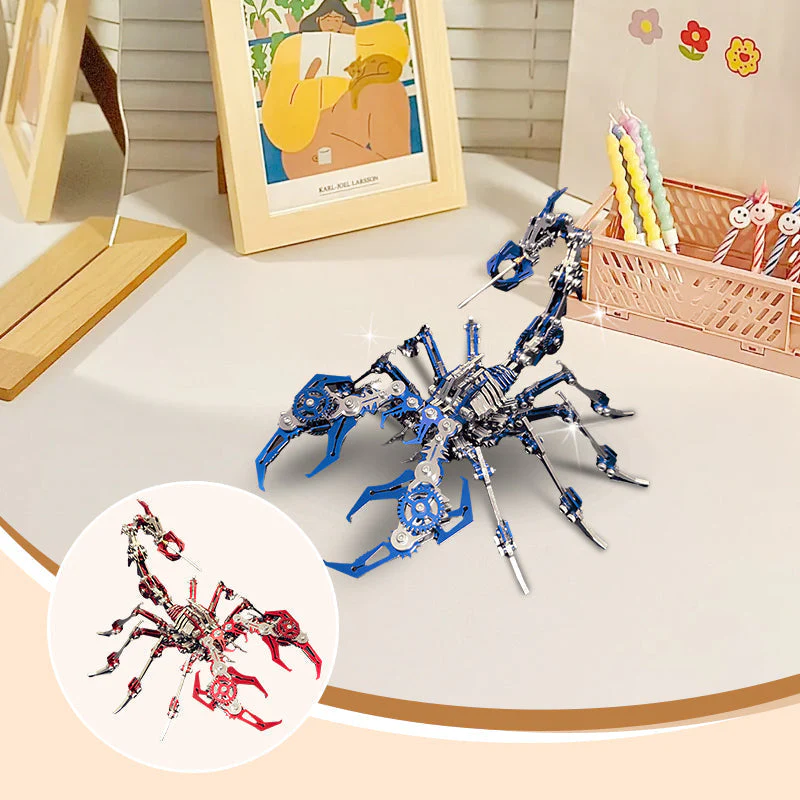 🎄Kerstdeal ALTIJD 50% KORTING!✨ 3D Schorpioen Metaal Puzzel Kit – Mechanisch Assemblagemodel (Zonder Lijm/Batterij) voor Volwassenen & Tieners!