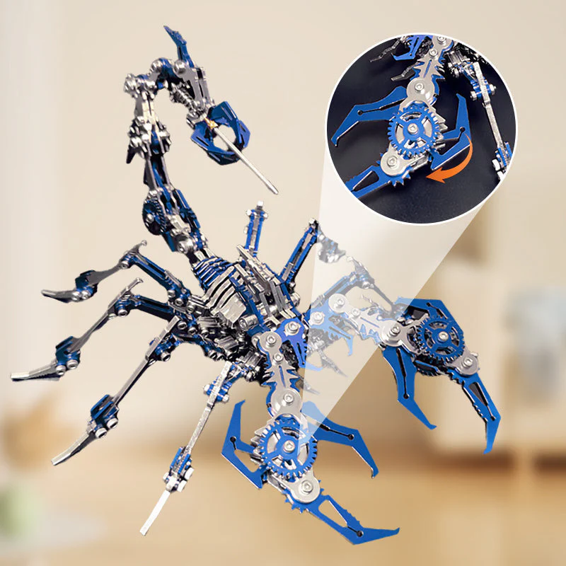🎄Kerstdeal ALTIJD 50% KORTING!✨ 3D Schorpioen Metaal Puzzel Kit – Mechanisch Assemblagemodel (Zonder Lijm/Batterij) voor Volwassenen & Tieners! - Image 2