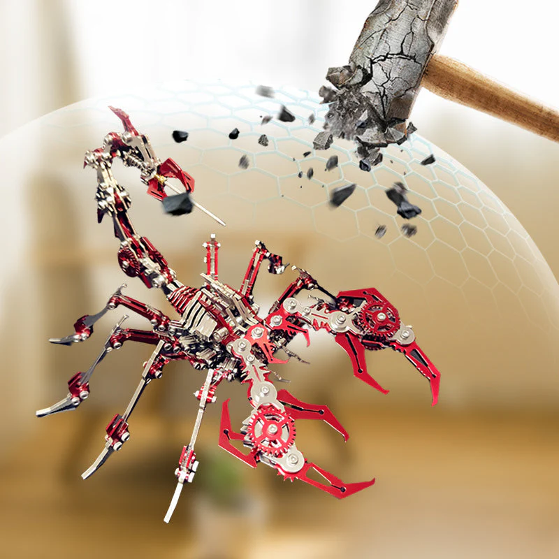 🎄Kerstdeal ALTIJD 50% KORTING!✨ 3D Schorpioen Metaal Puzzel Kit – Mechanisch Assemblagemodel (Zonder Lijm/Batterij) voor Volwassenen & Tieners! - Image 5
