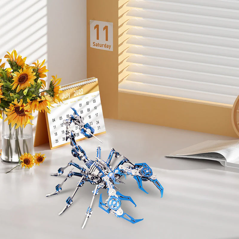🎄Kerstdeal ALTIJD 50% KORTING!✨ 3D Schorpioen Metaal Puzzel Kit – Mechanisch Assemblagemodel (Zonder Lijm/Batterij) voor Volwassenen & Tieners! - Image 7