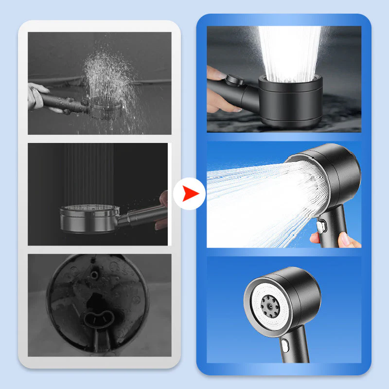 🎅 Exclusief Sinterklaasvoordeel!50% KORTING✨ 4-Modus Hogedruk Douchekop met Filter – Krachtige Stroom (Ook Bij Lage Druk), 4 Waterstanden & Chloorverwijdering (Duurzaam ABS!) - Image 3