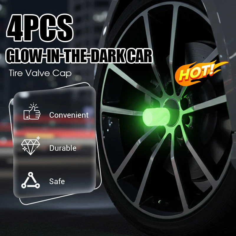 4 stuks lichtgevende ventieldopjes voor auto