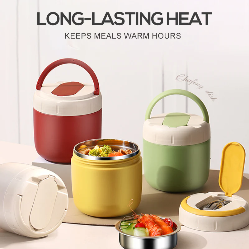 🎉Nieuwjaars Cadeau 50% KORTING!🍱1,5L Vacuümgeïsoleerde Lunchbox (Roestvrij Staal): 12 Uur Warmhouden + Lekvrij & Laagjesontwerp – Perfect Voor Onderweg! - Image 3