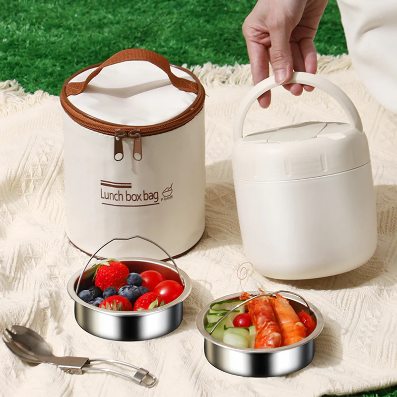 🎉Nieuwjaars Cadeau 50% KORTING!🍱1,5L Vacuümgeïsoleerde Lunchbox (Roestvrij Staal): 12 Uur Warmhouden + Lekvrij & Laagjesontwerp – Perfect Voor Onderweg! - Image 8