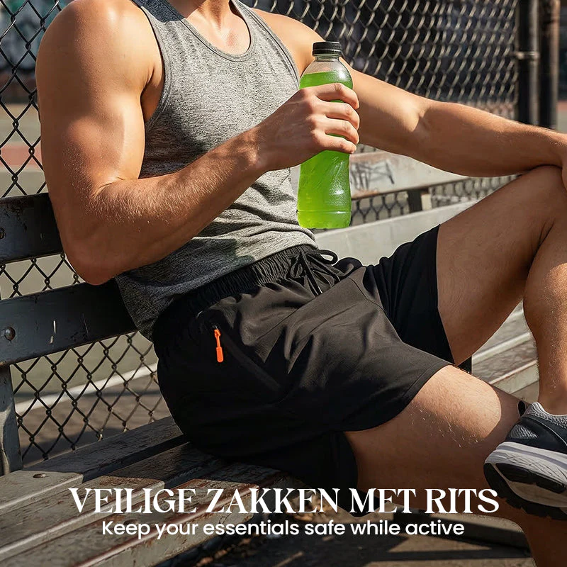 🌞Fris De Lente In Met 50% Korting!✨Ultieme heren sportshorts – Ademend, snel-drogend & met ritszakken, verstelbare tailleband - Image 5