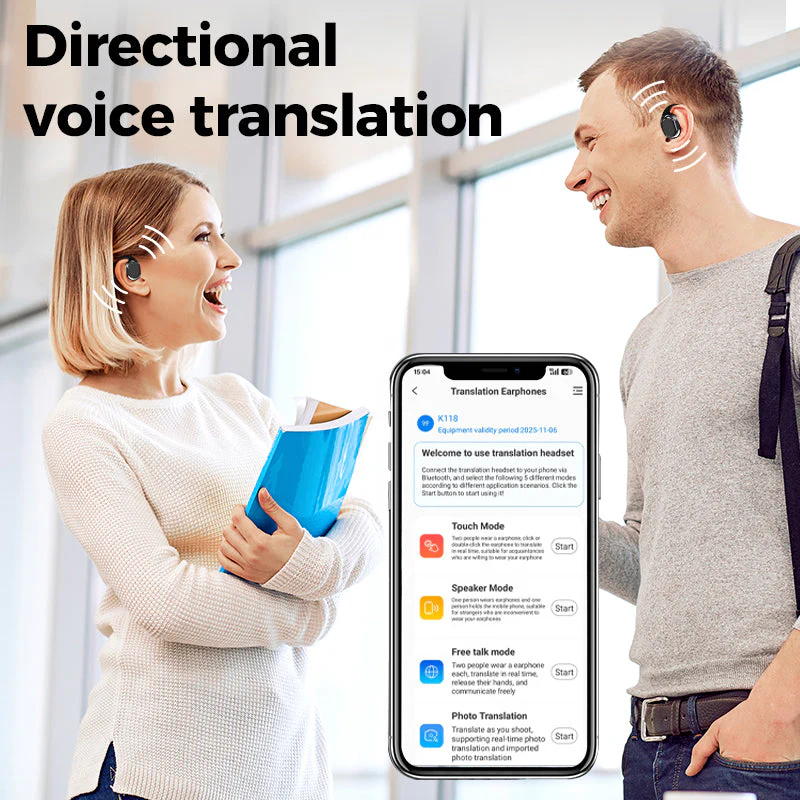 AI-vertaaloordopjes met Bluetooth 5.4 (Compatibel met iOS & Android) - Image 2