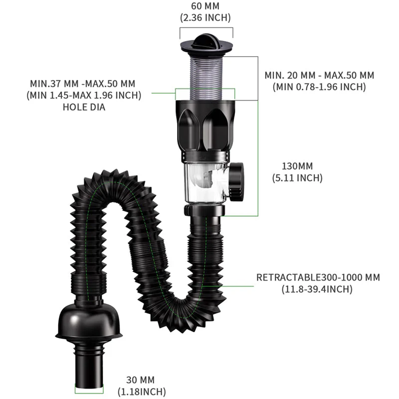 💘Valentijnsaanbieding: 50% Korting!🚰Uitschuifbare Geurwerende Afvoerbuis – Anti-Verstopt, Anti-Geur & Eenvoudig te Installeren! - Image 8