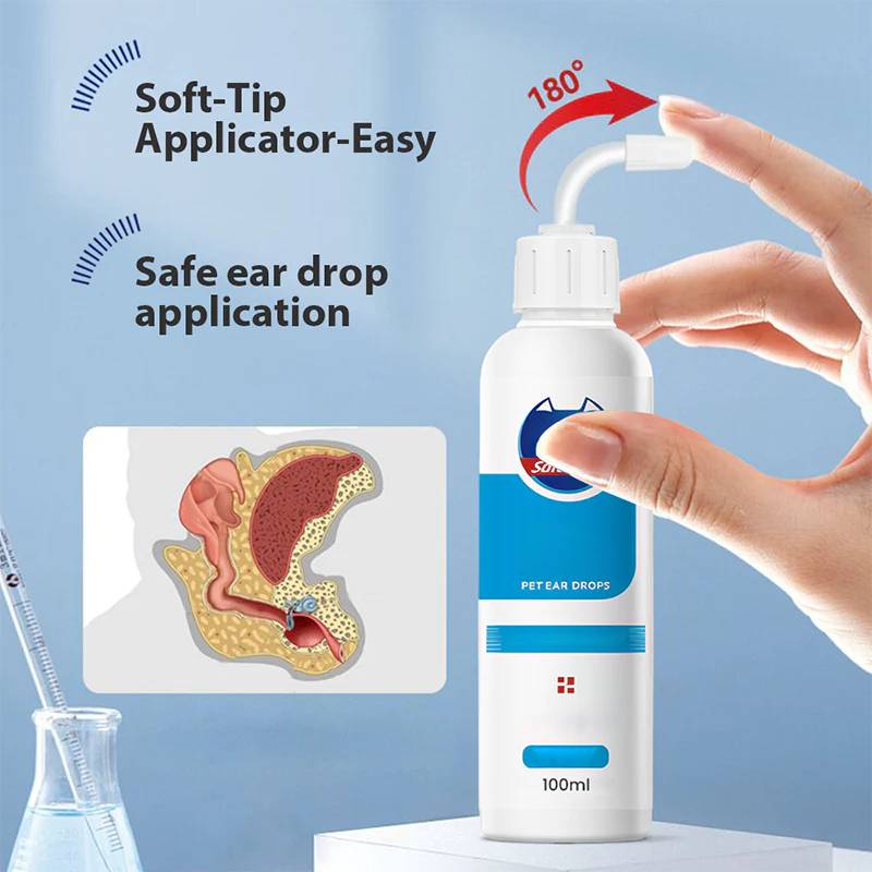 🎄Kerstdeal ALTIJD 50% KORTING!🐾 Anti-Mijt & Antibacteriële Oordruppels voor Huisdieren: Mild Plantenformule + Soft-Tip Applicator – Geschikt voor Katten & Honden! - Image 5