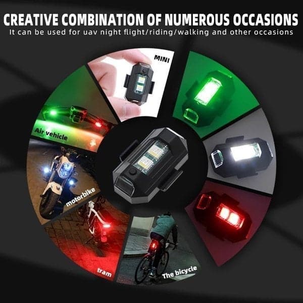 🎅 Exclusief Sinterklaasvoordeel!50% KORTING✨ LED Stroboscooplicht voor Motorfietsen (7 Kleuren) – Veiligheid Waarschuwing & Multi-Scenario – USB Oplaadbaar & Compact! - Image 7