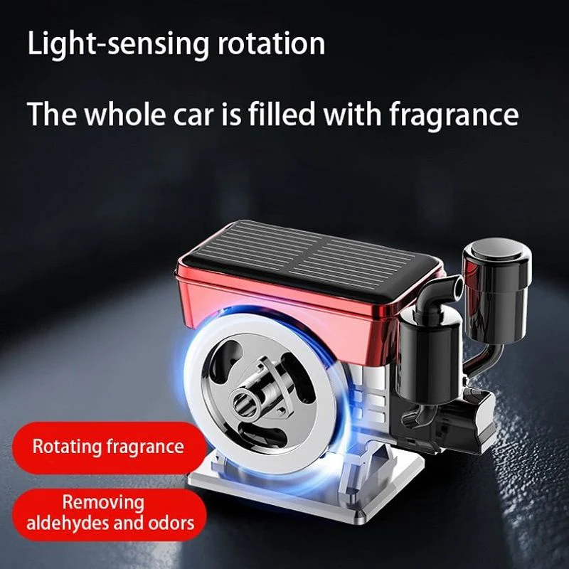 🖤Black Friday topper!50% korting ✨ Zonne-energie Auto Draaiende Aromatherapie Diffuser – Metaal Behuizing, Duurzame Geur & Creatief Cadeau! - Image 11
