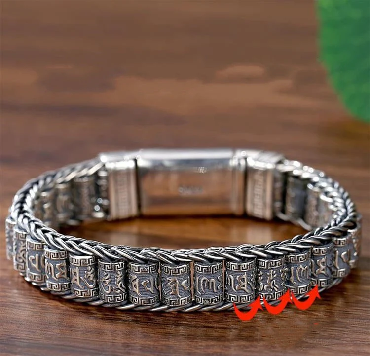 💎 60% KORTING! 💎 Tibetaans gebedswielarmband – 925 sterling zilver, gelukshanger & Valentijnsdagcadeau - Image 5