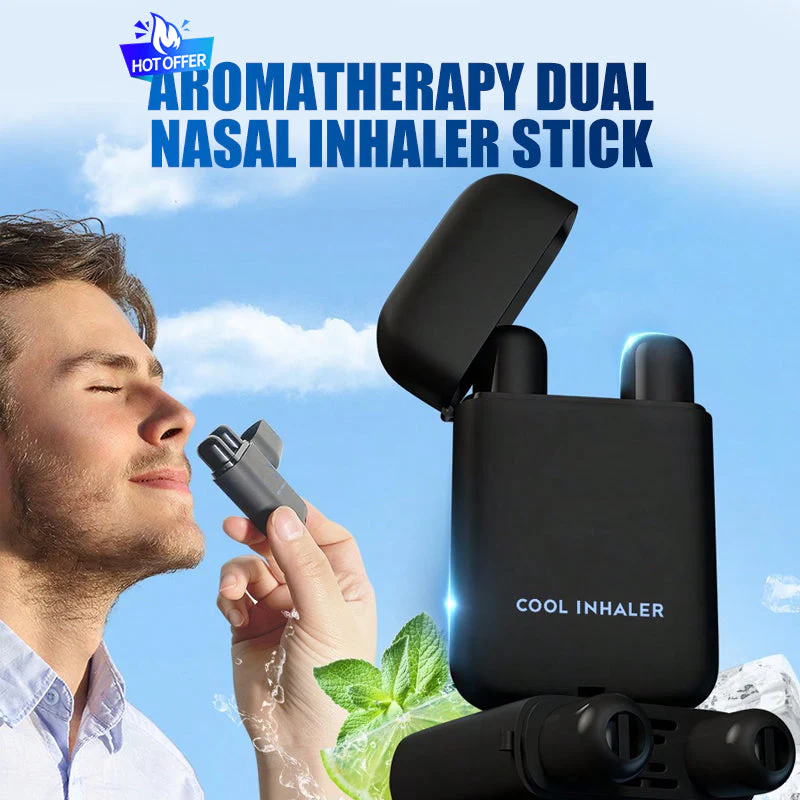 Aromatherapie dubbele neusinhalatorstick ❄️ Maakt je direct wakker met een diepe ademhaling, verhoogt je concentratie maximaal 🚀 en verdrijft slaperigheid in seconden.