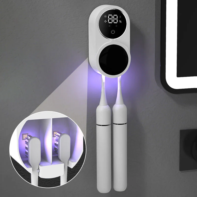 🎉Nieuwjaars Cadeau 50% KORTING!🪥Automatische Tandenborstel Sterilisator (UV + Droging): Intelligente Detectie & Dubbele Compartimenten – Hygiënisch & Ruimtebesparend!