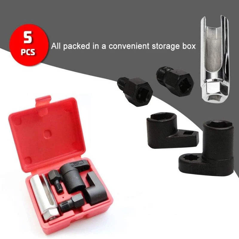 🎉Nieuwjaars Cadeau 50% KORTING!🔧5-delige Auto O2-Sensor Gereedschapsset (Offsetdopsleutel + Draadreiniger) – CR-V Staal & Compacte Koffer: Efficiënt Onderhoud Emissiecontroles!