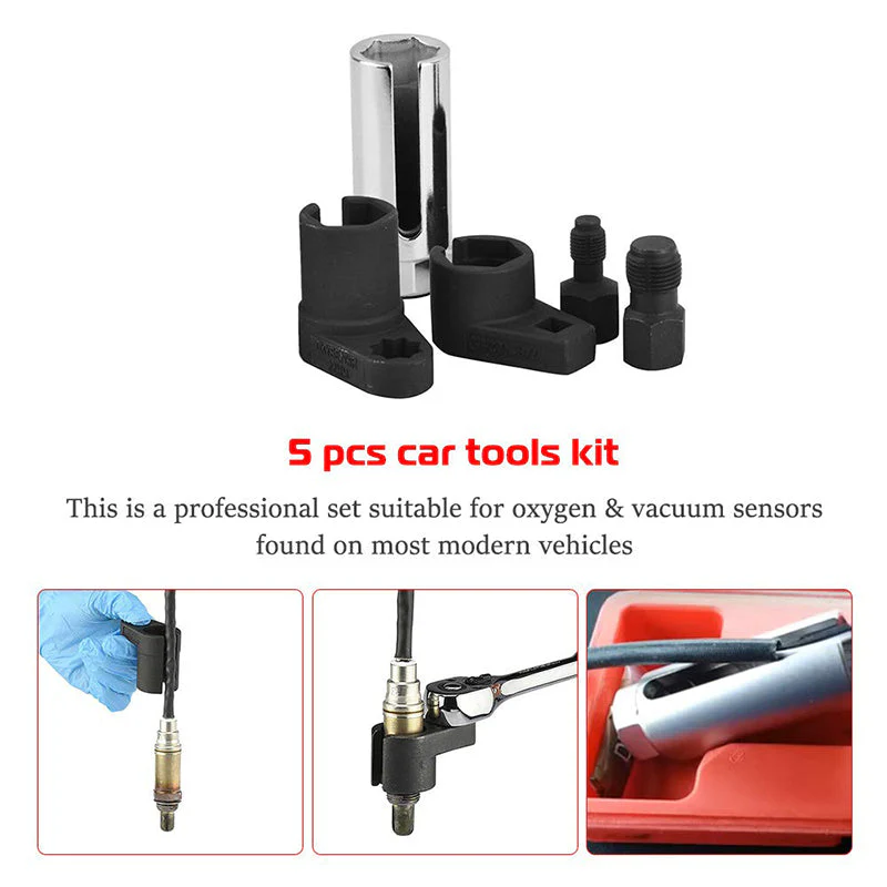 🎉Nieuwjaars Cadeau 50% KORTING!🔧5-delige Auto O2-Sensor Gereedschapsset (Offsetdopsleutel + Draadreiniger) – CR-V Staal & Compacte Koffer: Efficiënt Onderhoud Emissiecontroles! - Image 5