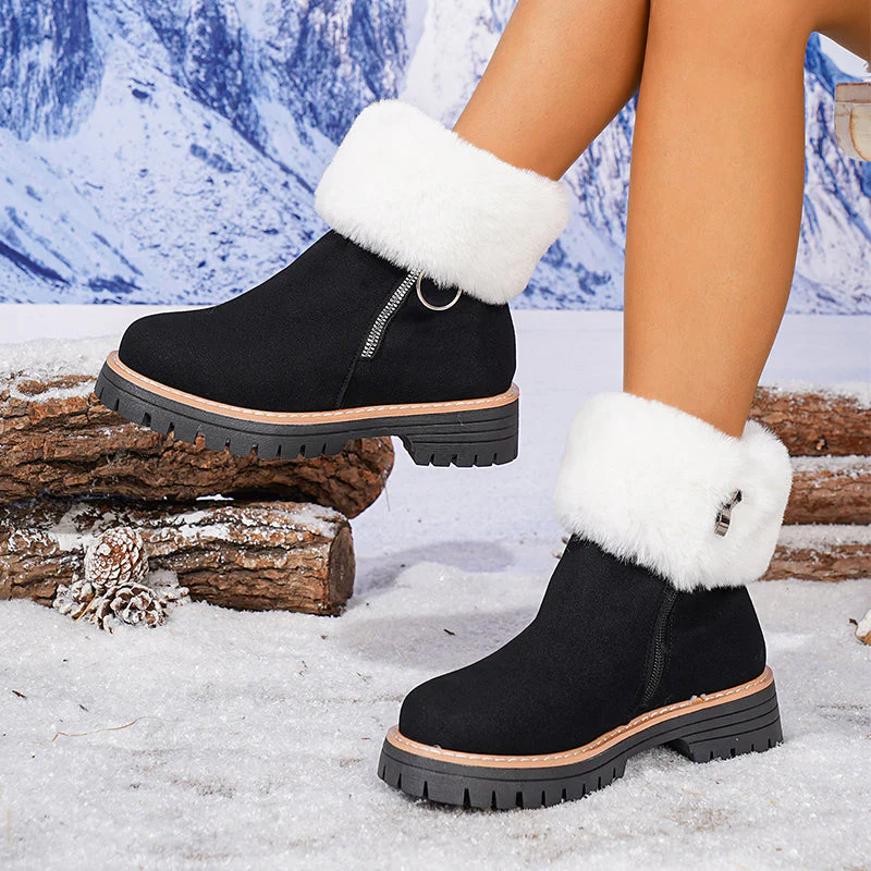 🖤Black Friday topper!✨ Dames Sneeuwlaarzen Met Bontkraag & Ritssluiting – Stylish Warmte, Antislip Zool & Veelzijdige Kleuren (Winter Must-Have voor Trendy & Warme Voeten!) - Image 10