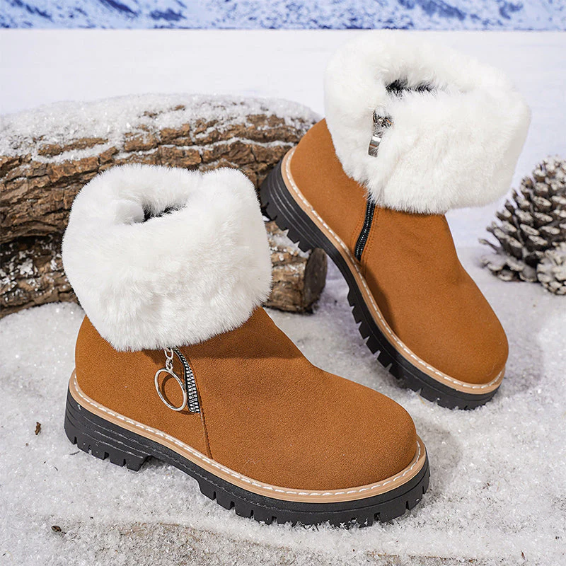 🖤Black Friday topper!✨ Dames Sneeuwlaarzen Met Bontkraag & Ritssluiting – Stylish Warmte, Antislip Zool & Veelzijdige Kleuren (Winter Must-Have voor Trendy & Warme Voeten!) - Image 2