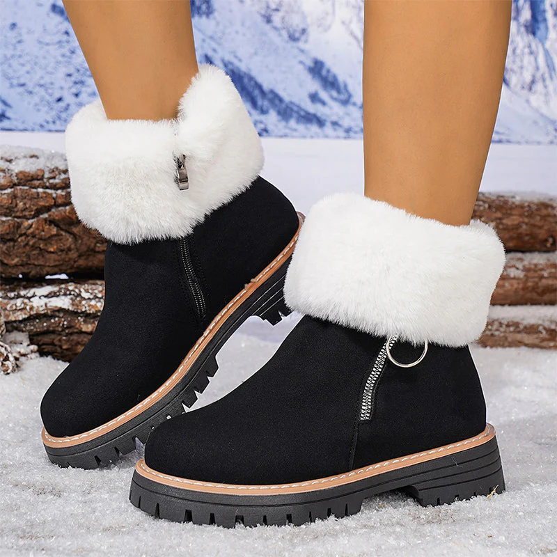 🖤Black Friday topper!✨ Dames Sneeuwlaarzen Met Bontkraag & Ritssluiting – Stylish Warmte, Antislip Zool & Veelzijdige Kleuren (Winter Must-Have voor Trendy & Warme Voeten!) - Image 8