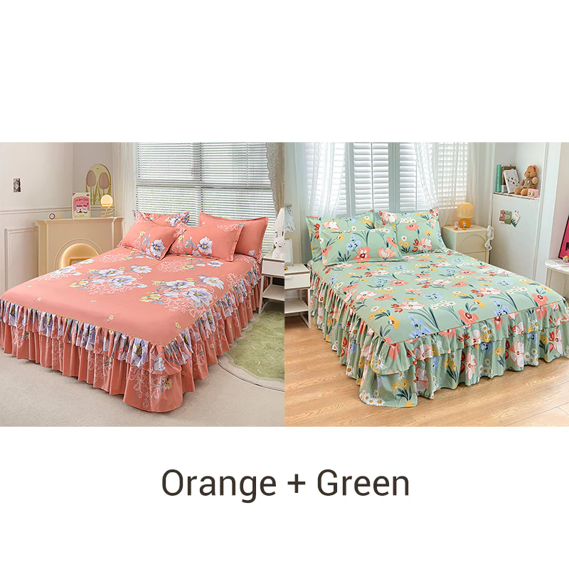 💘Valentijnsaanbieding: 50% Korting! 👑Luxe 3-Delige Bedrokset met Dubbellagse Ruches – Romantisch & Comfortabel voor Jouw Slaapkamer! - Image 10