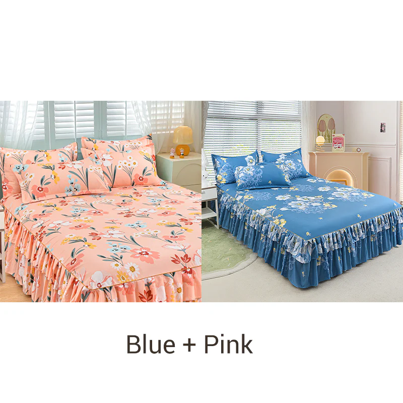 💘Valentijnsaanbieding: 50% Korting! 👑Luxe 3-Delige Bedrokset met Dubbellagse Ruches – Romantisch & Comfortabel voor Jouw Slaapkamer! - Image 11