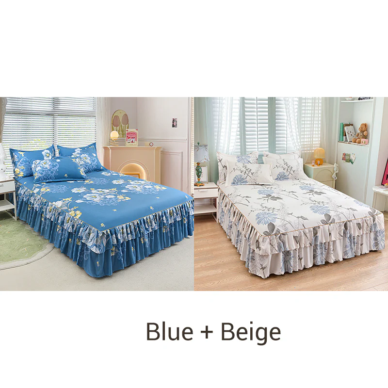💘Valentijnsaanbieding: 50% Korting! 👑Luxe 3-Delige Bedrokset met Dubbellagse Ruches – Romantisch & Comfortabel voor Jouw Slaapkamer! - Image 13