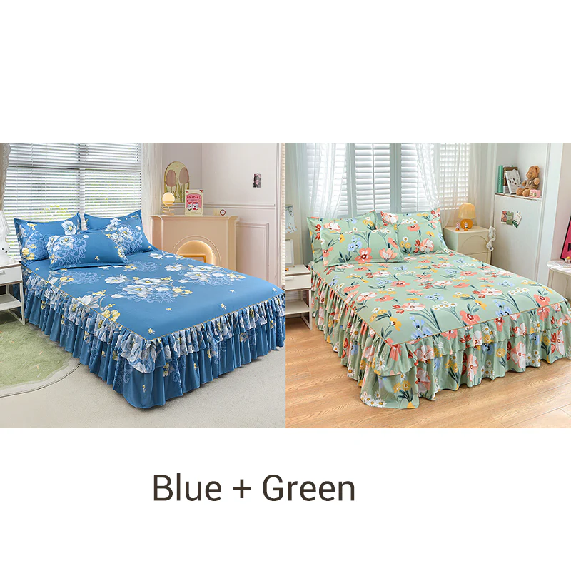 💘Valentijnsaanbieding: 50% Korting! 👑Luxe 3-Delige Bedrokset met Dubbellagse Ruches – Romantisch & Comfortabel voor Jouw Slaapkamer! - Image 15
