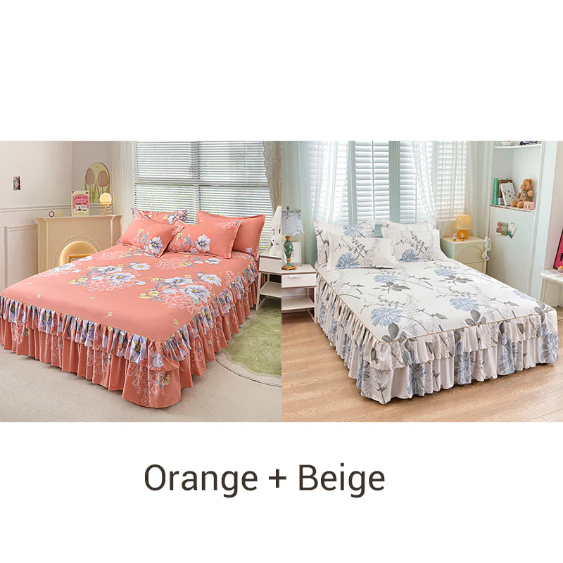 💘Valentijnsaanbieding: 50% Korting! 👑Luxe 3-Delige Bedrokset met Dubbellagse Ruches – Romantisch & Comfortabel voor Jouw Slaapkamer! - Image 16