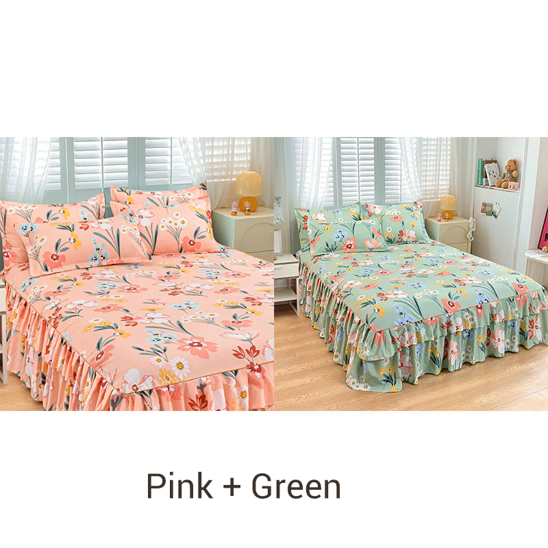 💘Valentijnsaanbieding: 50% Korting! 👑Luxe 3-Delige Bedrokset met Dubbellagse Ruches – Romantisch & Comfortabel voor Jouw Slaapkamer! - Image 17