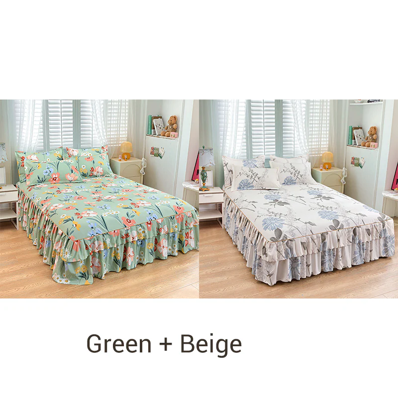 💘Valentijnsaanbieding: 50% Korting! 👑Luxe 3-Delige Bedrokset met Dubbellagse Ruches – Romantisch & Comfortabel voor Jouw Slaapkamer! - Image 18