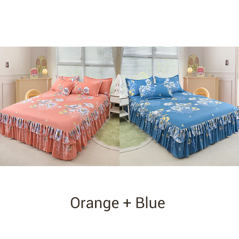 💘Valentijnsaanbieding: 50% Korting! 👑Luxe 3-Delige Bedrokset met Dubbellagse Ruches – Romantisch & Comfortabel voor Jouw Slaapkamer! - Image 19