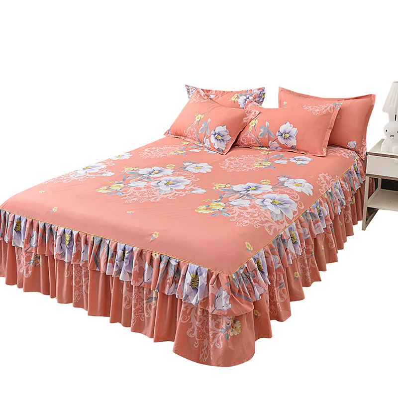 💘Valentijnsaanbieding: 50% Korting! 👑Luxe 3-Delige Bedrokset met Dubbellagse Ruches – Romantisch & Comfortabel voor Jouw Slaapkamer! - Image 20