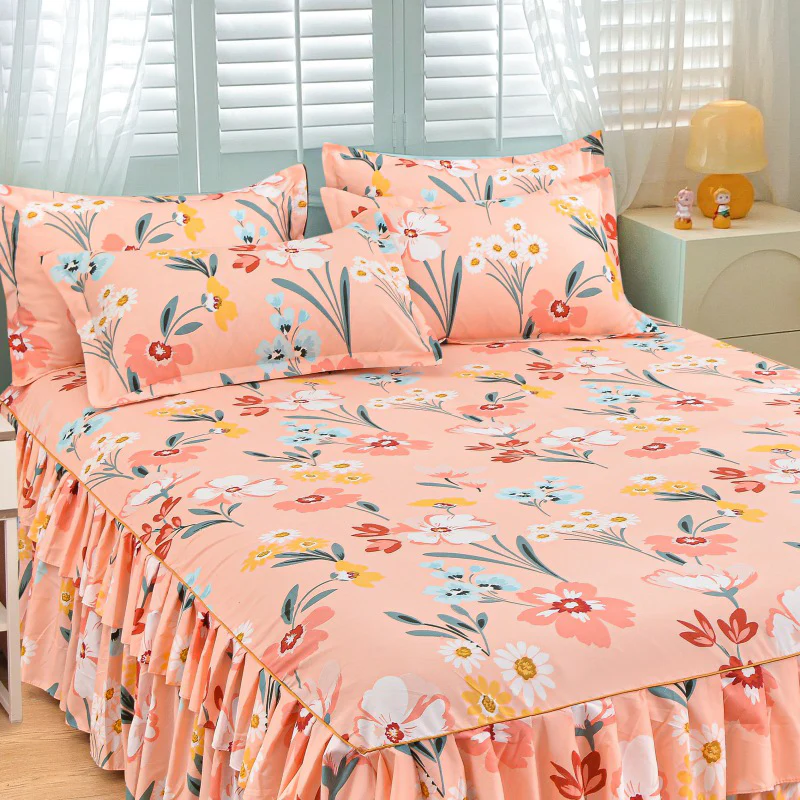 💘Valentijnsaanbieding: 50% Korting! 👑Luxe 3-Delige Bedrokset met Dubbellagse Ruches – Romantisch & Comfortabel voor Jouw Slaapkamer! - Image 4