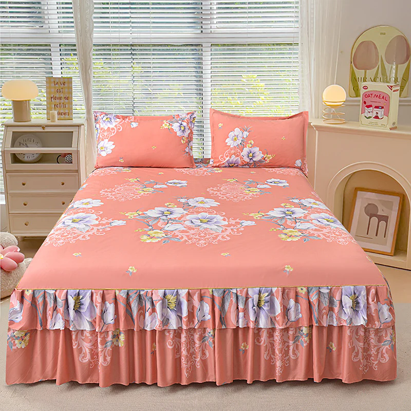 💘Valentijnsaanbieding: 50% Korting! 👑Luxe 3-Delige Bedrokset met Dubbellagse Ruches – Romantisch & Comfortabel voor Jouw Slaapkamer! - Image 6