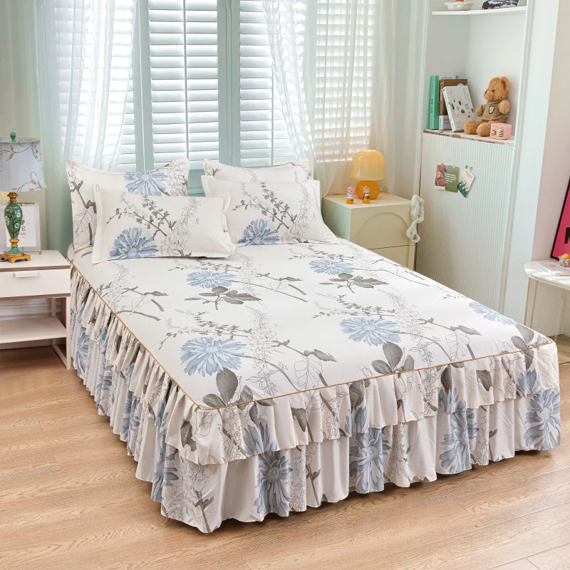 💘Valentijnsaanbieding: 50% Korting! 👑Luxe 3-Delige Bedrokset met Dubbellagse Ruches – Romantisch & Comfortabel voor Jouw Slaapkamer! - Image 9